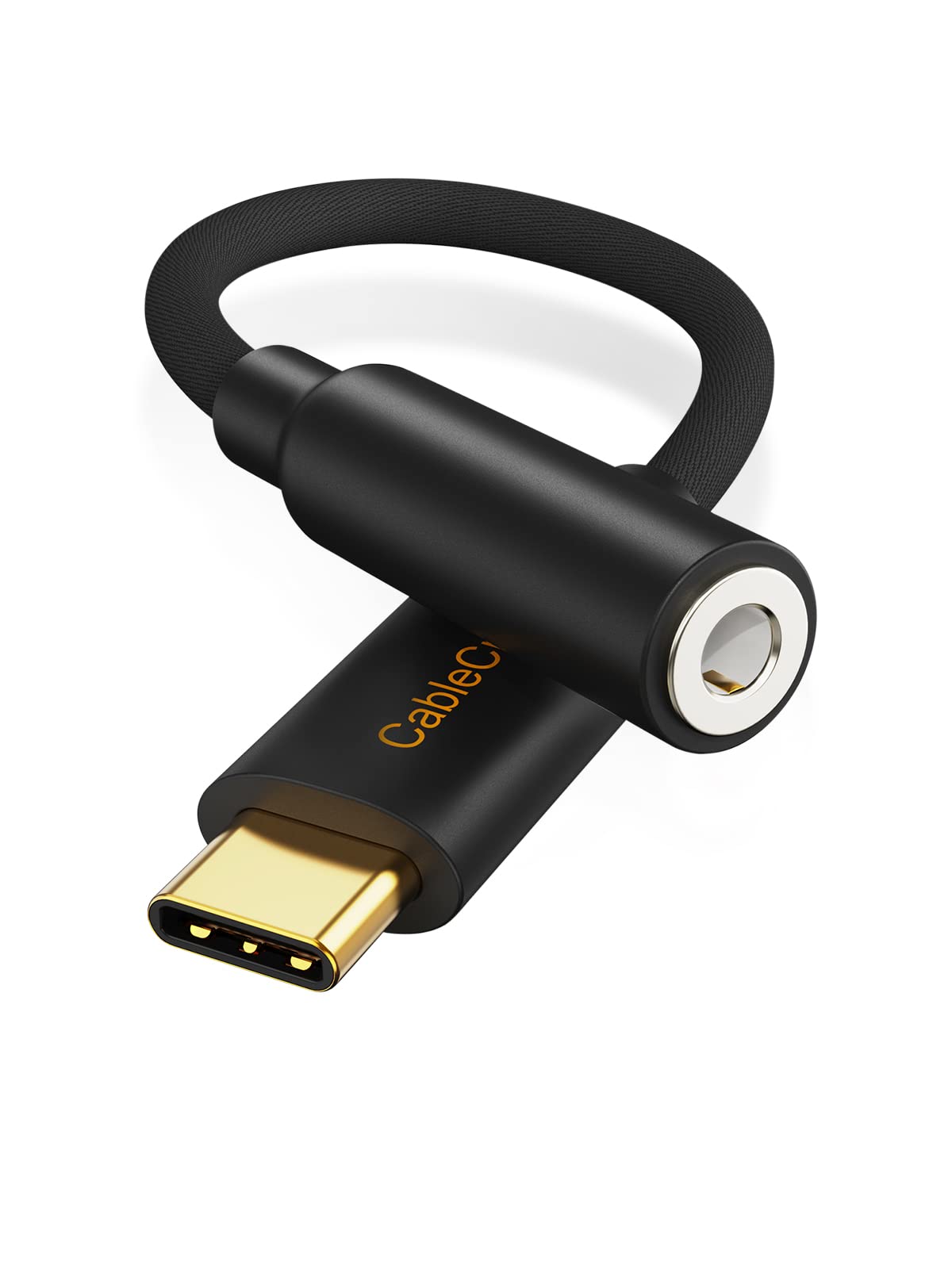 USB C to 3.5mm Audio Adapter, CableCreation USB C Type-C to Headphone Audio Adapter, 384khz-32bit Hi-Res 3.5mm Audio Converter, Compatible with Galaxy S20, S20+, S20 Ultra, Pixel 3 3 XL 2 2XL, Black