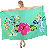 Pintado a mano | Rayon - Cómoda, absorbente, tela ligera y ligera | Beach Bikini Sarong | Tiene uso múltiple | Un montón de material para envolver