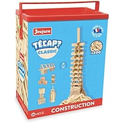 JeuJura - Jouet en bois - Construction - Tecap Classic - Baril 200 Planchettes