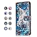 Produktbild iPhone SE / 5 5S Hülle, CAXPRO® PU Leder + TPU Innere Schutzhülle mit Standfunktion und Magnetverschluss, Brieftasche Handyhülle für Apple iPhone SE / 5 5S - Tiger