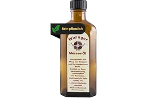 WIKINGER MESSER-ÖL Wikinger Messeröl 50ml - Lebensmittelechtes Kamelienöl für Messer & Damastmesser Pflege - Säurefreies Schwertöl mit Rost- & Korrosionsschutz - Messer Öl zum Schutz von Klingen & Holzgriffen