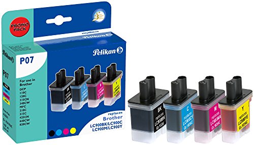 Pelikan Druckpatronen PromoPack P07 ersetzt Brother LC900VAL, BK/C/M/Y