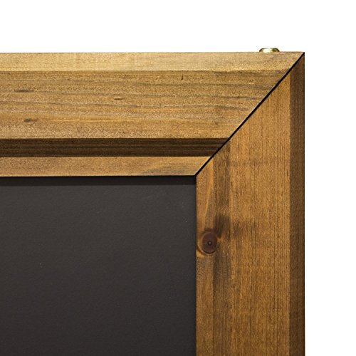 Chalkboards UK Premium A2 Framed Blackboard 695 X 515mm, Wood, Black, 69.5 x 51.5 x 3 cm