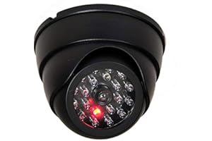 Hihey Cámara Dummy Cámara de Vigilancia Falsa Dummy Dummy Real Cámara de Seguridad Falsa de Interior con Luz LED de Seguridad de Casa