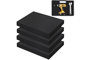AXVRAV 4 Stück Schaumstoff Zuschnitt, 400x300x25mm Rasterschaumstoff, Hochwertiger Schaumstoffeinlage für Transport, Werkzeugkoffer Kamerakoffer Schaumstoff für Verpackung Lagerung DIY (4, 25mm(H))