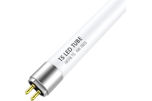 IHYCTV Tube LED T5 4W 212mm 9 Pouces 520lm 6500k Lumière du Jour, Retrofit installation facile pour tube fluorescent linéaire F6T5, Culot Bi-Pin G5, opale, 1 Pièce