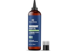 Botanic Hearth 100% Pure Rosemary Oil For Hair Growth | 198 ML | Infused With Biotin, Jojoba & castor Oil | Hair strengthening Treatment | Nourishing & Volumizing | Non GMO Verified