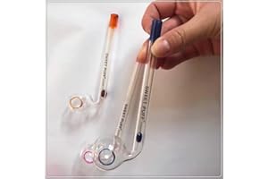 ParaCity Lot de 10 tubes en verre borosilicate de couleur haute teneur en gel de silice pour tuyaux d'eau fumée