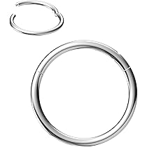 5 Anelli Per Piercing In Titanio G23 - Setto, Naso, Orecchio - 8/10/12mm - Multicolore Clicker - Foto 13