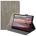 Produktbild Ultra Dünn Hülle Samsung Galaxy Tab S4 10.5 inch T835 PU Leder TascheStoßfest Ledertasche[Panzerglas Schutzfolie] Schutzhülle mit Auto Sleep/Wake up Funktio Standfunktion Bumper Case - Hellgrau