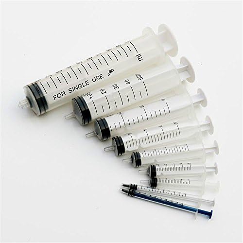 50pcs! syringe Mixed Size 1ml ,2ml(2.5ml) ,5ml, 10ml, individual package,With Gift !