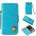 Produktbild Samsung J2 PRO 2018 Hülle,Alfort Samsung J2 PRO 2018 Schutzhülle, Simulations-Retro-Ledertasche Flip Wallet Lederhülle Elegant Design Premium PU Leder Hohe Qualität Tasche Case Cover Kasten Abdeckung Wallet für Samsung J2 PRO 2018 Smartphone Funktion Standfunktion Unterstützte Telefone und Magnetverschluss ( Himmelblau )
