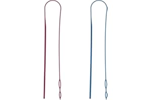 TEAAHA Drawstring Threader Tool, 2 PCS Plastic Drawstring Threader Replacement Flexible Hoodie String Threader, Easy & Quick Sewing Needle Rope Threader Clips for Jackets Coats Pants Hoodies Sweaters