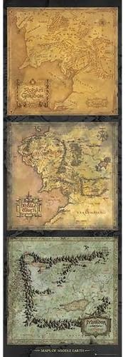 The Lord Of The Rings Door Poster Maps 311 Official Merchandise