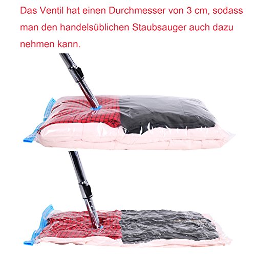 Songmics 10-tlg Set 128 x 98 / 98 x 68 / 78 x 58 cm Vakuumbeutel Vakuum Aufbewahrungsbeutel Haushaltshelfer tranparent RVM10T - 5