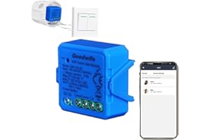 GOOD WIFE Interruttore WiFi 16A,tuya app Smart 1/2 Gang Modulo Timer, Interruttore Intelligente Telecomando Compatibile con Alexa Echo e Google Home, Relè 3680W (s08 2gang)