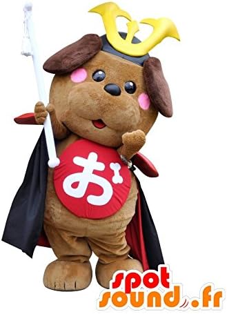 Okewanko YURU CHARA Spotsound Mascot, dog Samurai with red armor