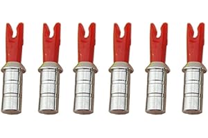 Tir à l'arc Encoches de Fleche Queues de flèche avec Clou de Protection en Alliage d'aluminium pour ID 4,2mm/6,0mm/6,2mm Fleche (Paquet DE 50)