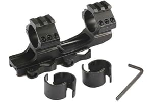 DRAXX Sports Support Lunette de Tir | à dégagement Rapide | pour 25.4mm & 30mm | Rail Weaver Picatinny QD Mount pour Airsoft | Résistant aux Chocs | Montage Démontage Rapide sur Réplique