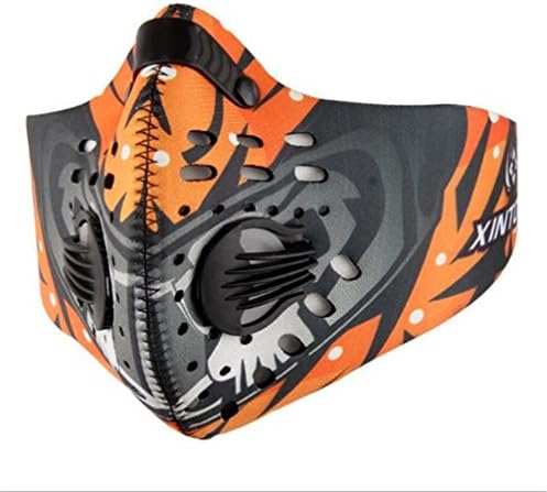 Uni Best Anti-fog Anti-dust Mask Ski Snowboard Riding Board Running Motorcycle Bicycle Cycling Respirator Half Face Anti-pollution Breathing Mask Filter (orange)