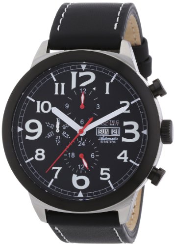 Nautec No Limit Herren-Armbanduhr XL Blizzard Analog Automatik Leder BZ AT/LTSTBKBK Nautec No Limit Herren-Armbanduhr XL Blizzard Analog Automatik Leder BZ AT/LTSTBKBK