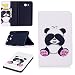 Produktbild JHTC Hülle für Samsung Galaxy Tab A6 7.0" SM-T280 SM-T285 handyhülle schutzhülle PU leder handy tasche cover lederhülle klapphülle vorne und hinten protective cover innere silikon kreativ muster rosa panda flip case echtleder mit kickstand karten etui halterung
