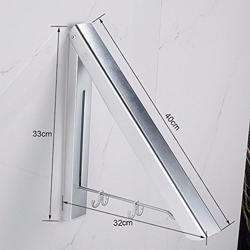 Efanty Aluminum Folding Wall Hanger Clothes Hanger, Walll Mounted Retractable Clothes Hanging System for Space Saving