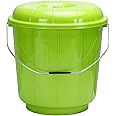 Delcasa 18L Plastic Bucket With Lid, Multi-Colour, Dc1511