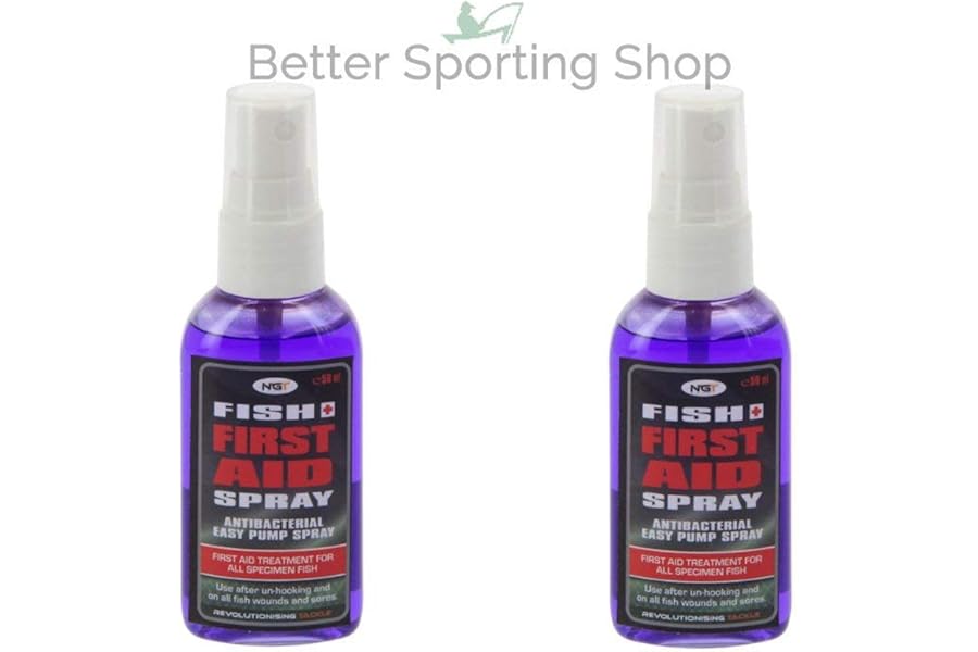 Better Sporting 2 x Fishing Antiseptic Fish Aid Spray Antibacterial First Aid Spray Carp Coarse 50ml