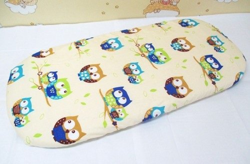 /1104/ LHE Baby pram moses basket patterned fitted sheet size 80x38 100% cotton