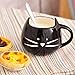Produktbild Bluelover Kreative Keramik Katze Tier Kaffeetasse Becher Wasser Milch Tasse Paare Liebhaber Tasse - Schwarz
