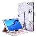 Produktbild Huawei MediaPad T5 10 / M5 Lite 10 Hülle - PU Lederhülle Schutzhülle Cover Tasche mit Stylus-Halterung für Huawei MediaPad T5 / M5 Lite Tablet-PC (25,6 cm, 10,1 Zoll) 2018 Modell, Karte Turm