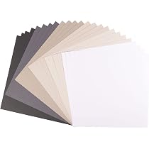 Papier Cartonné Florence Gris Pierre - 20 Feuilles Texturées 30,5x30,5 Cm, 216g, Pour Créations