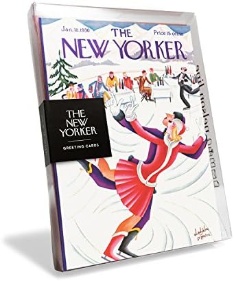 The New Yorker Magazine Cover "Skating in St Moritz" Holiday Cards (Box of 8)