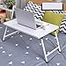 Produktbild SUPPORT Faltender Laptop-Schreibtisch-Tabellen-Stand, Computer-Laptop-Stand, Faltbares Frühstücks-Fach, Notizbuch-Laptop-Schreibtisch, Fauler Tabellen-Bett-Schreibtisch, Kohlenstoffstahl-Rahmen, Bewegliches Falten (40 * 60 * 30cm) ( Farbe : Weiß )