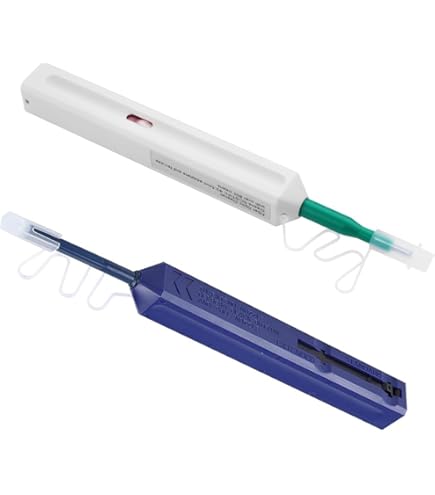 Elfcam Scatola Di Pulizia Per Fibra Ottica, Per Connettori SC/LC/FC/ST/E2000/MPO, Oltre 550 Pulizie, Senza Alcool