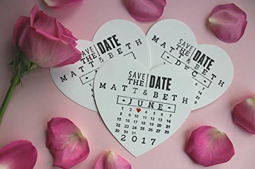 Save the date cards for weddings, personalised with your names and wedding date