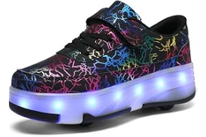 HUSKSWARE Chaussures à roulettes pour Enfant 2 en 1 avec Patins à roulettes