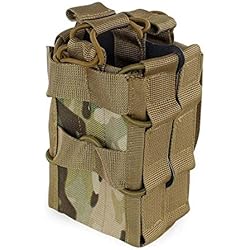 JUNbao-LINyiming-01 Sacs de Rangement Double Couche en Nylon de la Poche du Magazine Molle System Sacs Airsoft Tactique AK AR M4 AR15 Pochette pour Pistolet à Carabine, CP