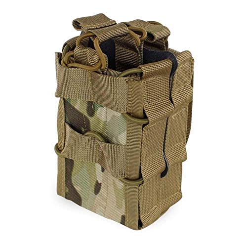 JUNbao-LINyiming-01 Sacs de Rangement Double Couche en Nylon de la Poche du Magazine Molle System Sacs Airsoft Tactique AK AR M4 AR15 Pochette pour Pistolet à Carabine, CP