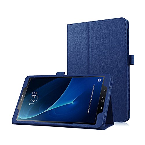 FANSONG Samsung Galaxy Tab A 10.1 Leather Case 2018 SM-T580 T581 T585 Tablet Bifold Series Litchi Stria Ultra Thin Auto Sleep/Wake Smart Protective Cover for Galaxy Tab A6 10.1-inch 2016 2018