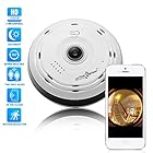 Active Pixel 1080P 2MP 360 Degree Panoramic Wireless WiFi HD Baby Pet Monitor Home Security Camera 2 Way Audio Remote Viewing Night Vision Motion Detection