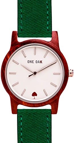 ONE OAK - Woodz Forest | Environmentally Sustainable Unisex Wooden Watch | Red Sandalwood Wood Dial