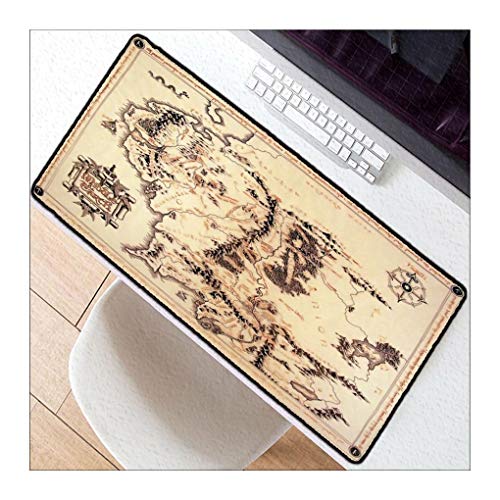 Preisvergleich Produktbild JUNHONGZHANG Kreative Persönlichkeitskarte Übergroße Mauspad Rutschfeste Gaming-Gummiauflage für Home Office Internet-Cafés,40x80cm