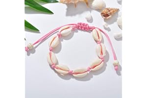 Egurs Hawaiian Style Armband Natürliche Muschel Handgewebte Verstellbare Fußkette Meer Strand Ferien