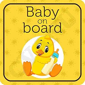 CVANU Baby On Board Kids Safety Warning Sticker for Driver, Safety Caution Sign Stickers CV-26