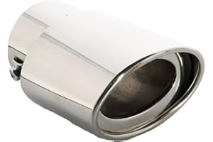 IHMEIJU Stainless Steel Car Exhaust Tip, 2.5" to 3.3" Universal Straight Type Car Exhaust Pipe Modification Tail Throat Tail Pipe, Steel Exhaust Tips Chrome-Plated Finish Tailpipe. (Silver)