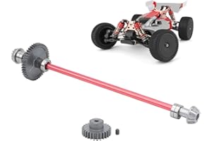 SHANRYA Ingranaggio motore, albero di trasmissione centrale RC, alta affidabilità per modello di auto RC auto giocattolo WLtoys 144001 1:14 ingranaggio motore albero di trasmissione centrale RC auto(rosso)
