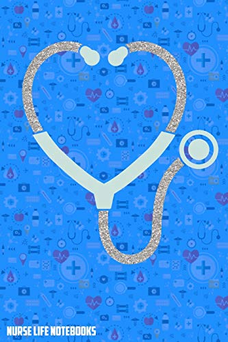 Preisvergleich Produktbild Nurse Life Notebooks: Lined Notebook Graduate Registered Nurses Stethoscope Design