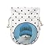 TaylorHe Rachael Hale Collection 1L Round Hot Water bottles with Cover Brushed Furry Cute Animals/Pets Kitten in Knitted Hat Green/White